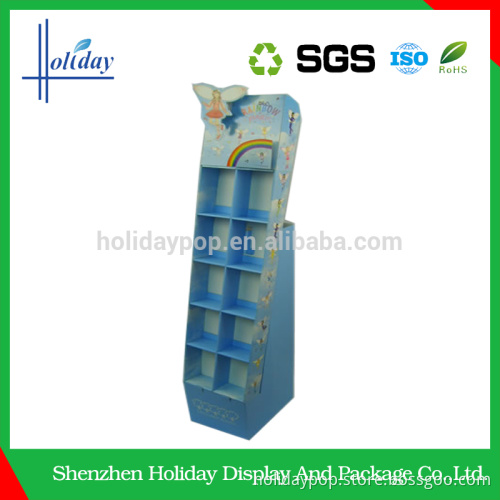 easy installation shelf floor cardboard display stand